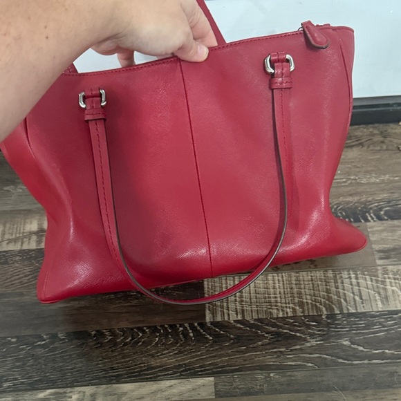 Coach Vibrant Red Leather Tote - Picture 6 of 7